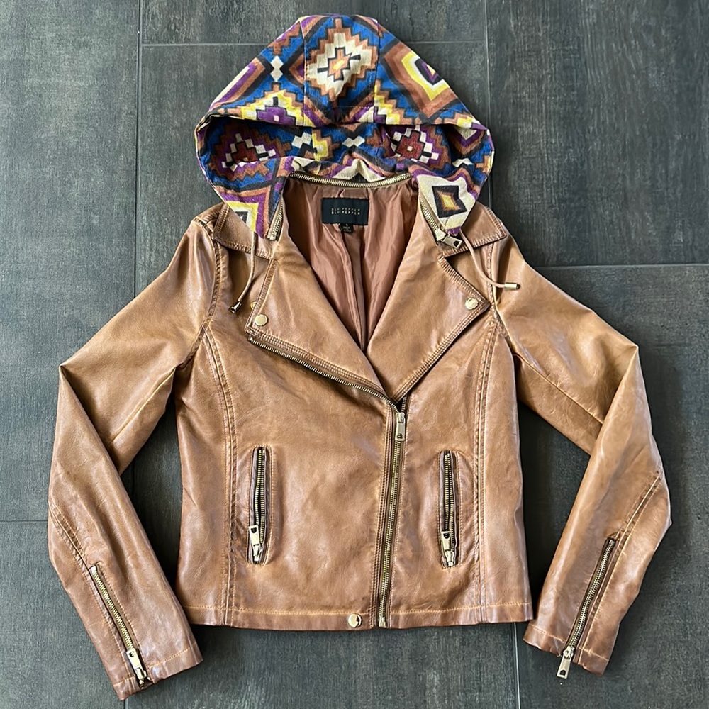 Blu Pepper faux leather jacket